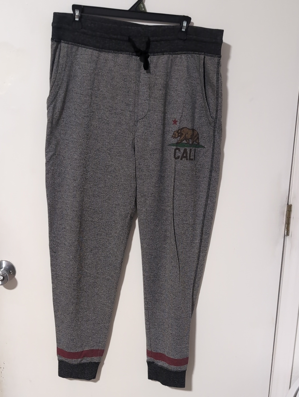 Brooklyn Cloth Gray & Black Cali Bear Joggers